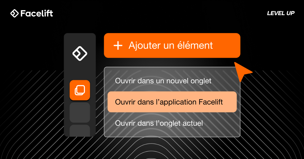 Éléments de menu personnalisables : tous vos outils, en un seul clic